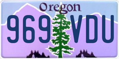 OR license plate 969VDU