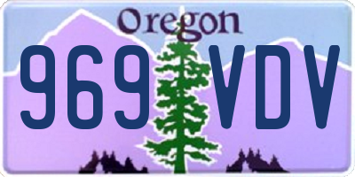 OR license plate 969VDV