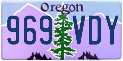OR license plate 969VDY