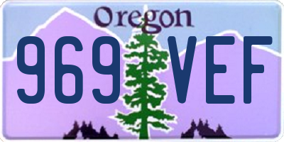 OR license plate 969VEF