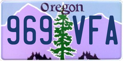 OR license plate 969VFA