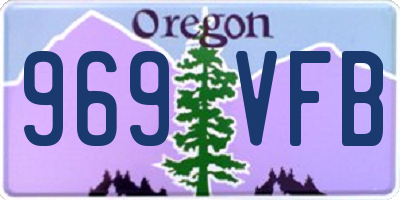 OR license plate 969VFB