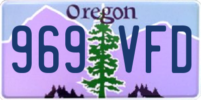 OR license plate 969VFD