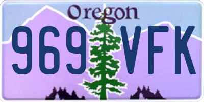OR license plate 969VFK