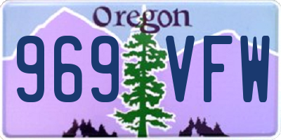 OR license plate 969VFW