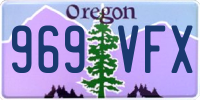 OR license plate 969VFX