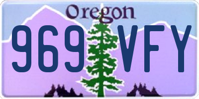 OR license plate 969VFY