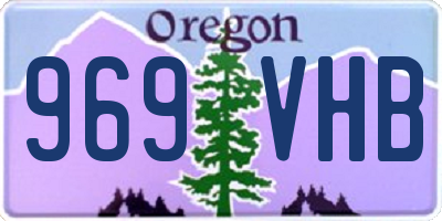OR license plate 969VHB