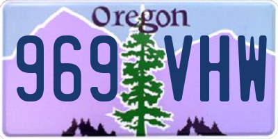 OR license plate 969VHW