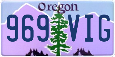 OR license plate 969VIG