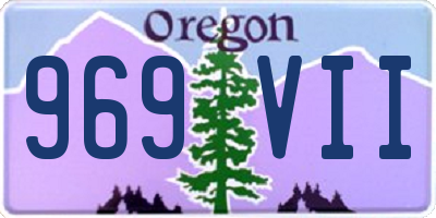 OR license plate 969VII