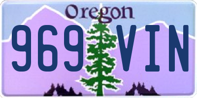 OR license plate 969VIN