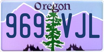 OR license plate 969VJL