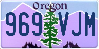 OR license plate 969VJM