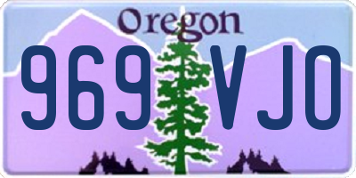 OR license plate 969VJO