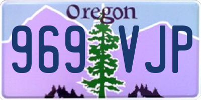 OR license plate 969VJP