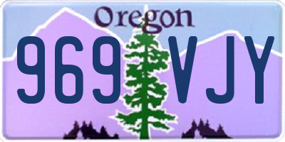 OR license plate 969VJY