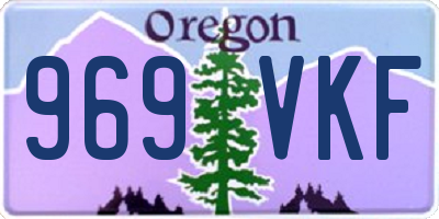 OR license plate 969VKF