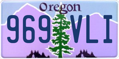 OR license plate 969VLI