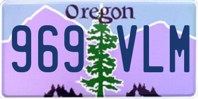 OR license plate 969VLM