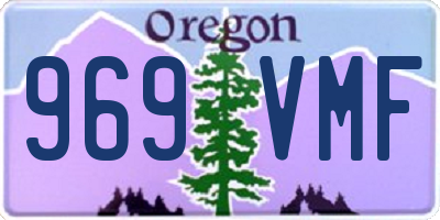 OR license plate 969VMF