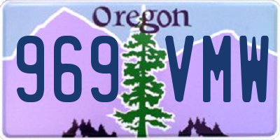 OR license plate 969VMW
