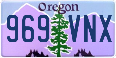 OR license plate 969VNX