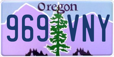 OR license plate 969VNY