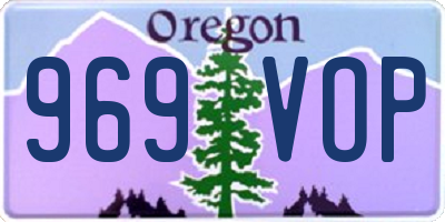 OR license plate 969VOP