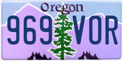 OR license plate 969VOR