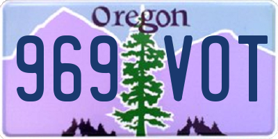 OR license plate 969VOT