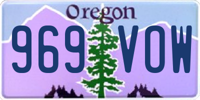OR license plate 969VOW