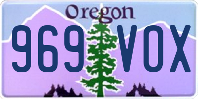 OR license plate 969VOX