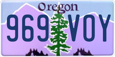 OR license plate 969VOY