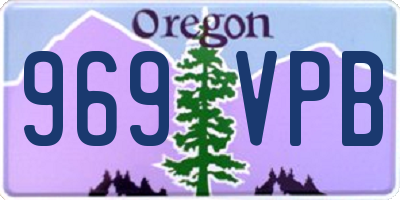 OR license plate 969VPB