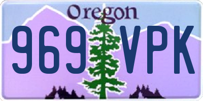 OR license plate 969VPK