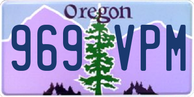 OR license plate 969VPM