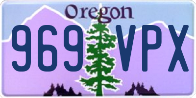 OR license plate 969VPX