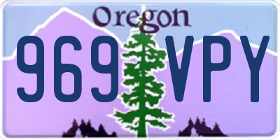 OR license plate 969VPY