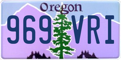 OR license plate 969VRI
