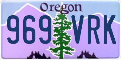 OR license plate 969VRK