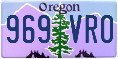 OR license plate 969VRO
