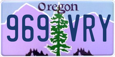 OR license plate 969VRY