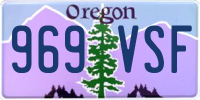 OR license plate 969VSF