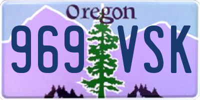 OR license plate 969VSK