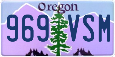 OR license plate 969VSM
