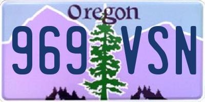OR license plate 969VSN