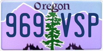 OR license plate 969VSP