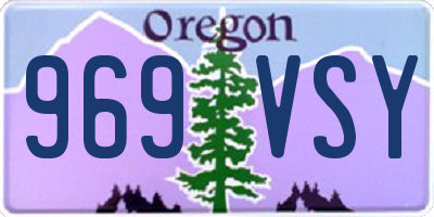 OR license plate 969VSY