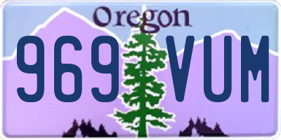 OR license plate 969VUM